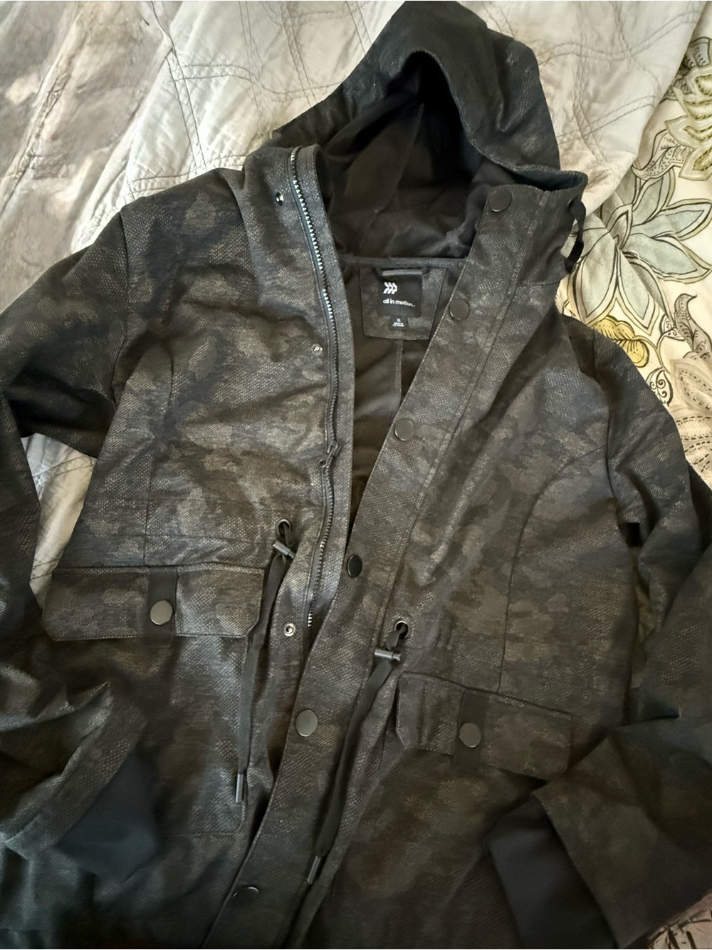 All in Motion- Women’s Black Camouflage Anorak Jacket